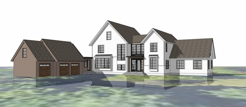 Modern farmhouse in woods image 33021 at